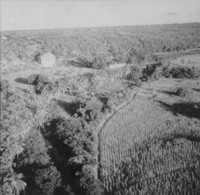 Vista aérea das plantações na cidade de Utinga (BA)