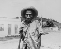 Índio Bororó velho contemporâneo do General Rondon em Poxoréu (MT)