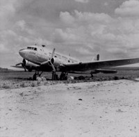 Avião da FAB tipo C-47 no aeroporto da Serra do Cachimbo em Belém (PA)