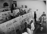 Exposição sobre o censo de 1940, realizada por estudantes