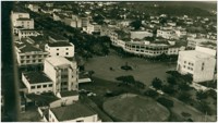 Vista aérea da cidade : Avenida Goiás : Goiânia, GO