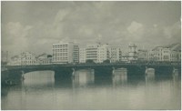 Rio Capibaribe : Ponte Maurício de Nassau : [vista  panorâmica da cidade] : Recife, PE