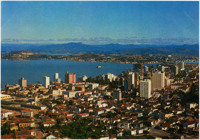 Vista [aérea da cidade] : Baía Sul : Florianópolis, SC