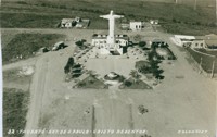 Vista aérea da cidade : Monumento Cristo Redentor : Taubaté, SP