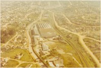 Vista aérea da cidade : Porcelana Real S.A. : Mauá, SP