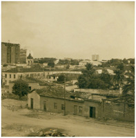 Vista panorâmica da cidade : Hotel Excelsior : Palácio Alencastro : Cuiabá, MT