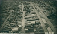 Vista aérea da cidade : Rua Paraná : Avenida Brasil : Cascavel, PR