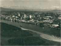 Rio Itiberê : vista [aérea] da cidade : Paranaguá, PR
