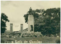Praça Luís de Camões : [Monumento de] Camões : Sociedade Recreativa e de Esportes de Ribeirão Preto : Ribeirão Preto, SP