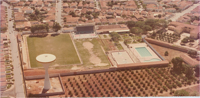 [Vista aérea da cidade] : Reservatório d'Água : Sociedade Esportiva Gran São João : Limeira (SP)